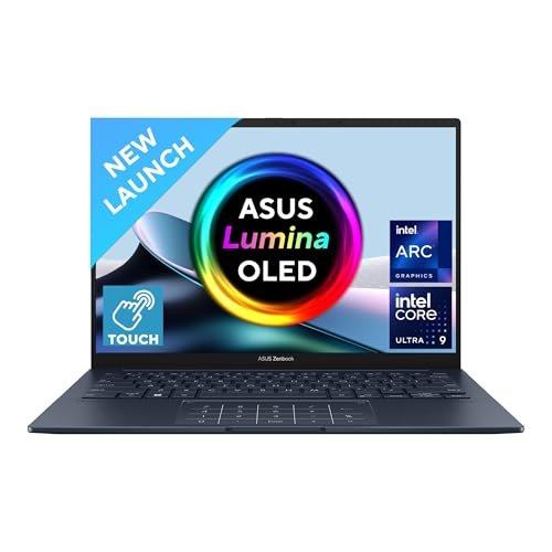 ASUS Zenbook 14, Intel Core Ultra 9 185H, 14" 3K OLED 16:10 120Hz, Thin & Light Laptop, Built-in AI (32GB/1TB SSD/Win11/Office 2021/Backlit/Touchscreen/75WHr/Ponder Blue/1.28 Kg), UX3405MA-PZ962WS