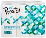 Amazon Brand - Presto! 2 Ply Kitchen Tissue/Towel Paper Roll 360 pulls | 60 pulls X 6 Rolls | soft and highly absorbent | 100% Natural Virgin Cellulose Fiber