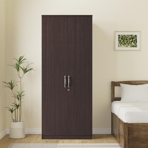 Amazon Brand - Solimo Medusa Engineered Wood 2 Door Wardrobe (Wenge Finish)