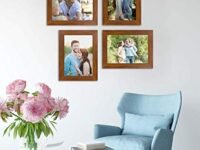 Art Street Wall Collage Photo Frame Timeline (Brown, Set of 4)||5X7 Inches.