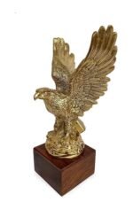 Artico Handicrafts Metal Flying Eagle For Home Decor, Decorative Sculpture,24X10X10 - Gold