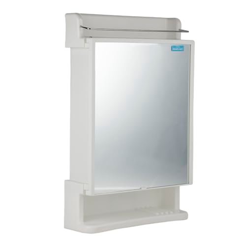 Benelave by Hindware Bathroom Accessories Bathroom Cabinet with Mirror | Made of High Grade Plastic | Stylish & Convenient | Space Saving