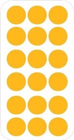 BlackDreams® 1800 Piece Mix Color 25mm (1 Inch) Round Dot Sticker Self Adhesive Labels Writable Surface for Kids Activity, File Classification, Calendar Planner, Organizing (Golden Yellow)
