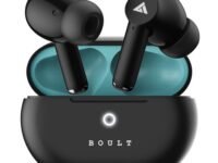 Boult Audio K40 True Wireless in Ear Earbuds with 48H Playtime, Clear Calling 4 Mics, 45ms Low Latency Gaming, Premium Grip, 13mm Bass Drivers, Type-C Fast Charging, BTv 5.3 Ear Buds (Electric Black)