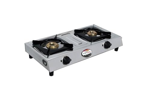 Bright Flame 2Burner Stainless Steel Gas stove - ECO Brass