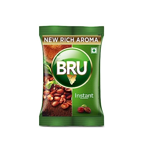 Bru Instant | Aromatic Coffee From South Indian Plantations | Premium Blend of Robusta & Arabica Beans For a Rich Coffee Experience | 50 gram Pack, Packet