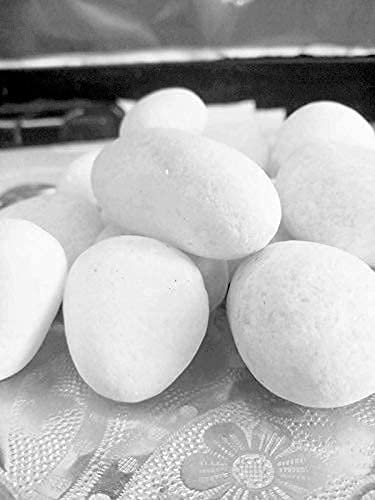 Bum Bum Bhole Unpolished Pebbles for Garden & Home D?cor|Aquarium|Vase fillers|Table 2kg (50-75 mm, White)