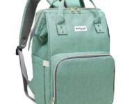 Bumtum Baby Diaper Bag for Mothers | Spacious Waterproof Backpack with Multiple Pockets to Easily Organise Baby Essentials, Various Sized Pockets (Green)
