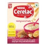 CERELAC Baby Cereal with Milk , Multigrain & Fruits , From 12 to 24 Months ,Stage 4, Source of Iron & Protein , 300g, Bag-In-Box Pack
