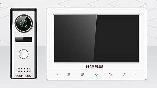 CP PLUS 7" TFT HD Resolution LCD Screen Wired Video Door Phone with Waterproof Camera Touch Key Monitor Control Video Intercom Kit.