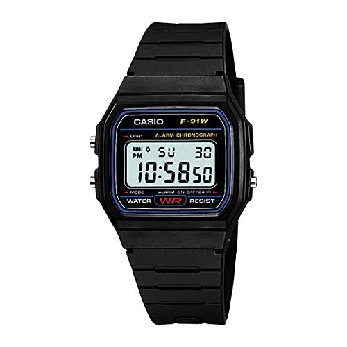 Casio Youth Series Digital Black Dial Unisex Watch - F-91W-1Q(D002)