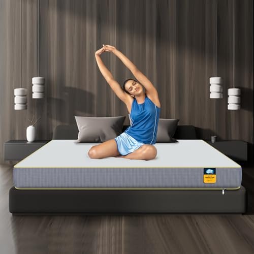 Centuary Mattresses Sleepables 6-Inch King Size Orthopedic Memory Foam Back Support Pressure Relieving Roll Pack High Resilience (HR) Foam Mattress (78x72x6)