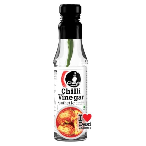 Ching's Secret Chilli Vinegar, With Green Jwala Chilli, Bold and Intense flavour, 170ml