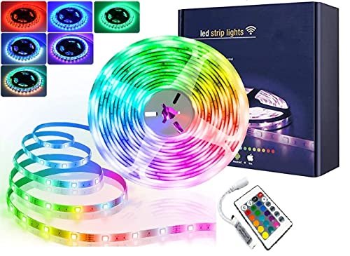 Desidiya 5 Meter 300 Led 5050 RGB Led Strip with Adapter/Connector/Driver, False Ceiling with 2A Adapter,16 Multicolour (RGB Led Strip Pack of 1) Copper