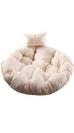 Dream Object Round Cushion for Sitting Hanging Swing Cushion Round Chair Cushion Pillow Microfibre Solid Floor Cushion Pack of 1 Set (Cream)