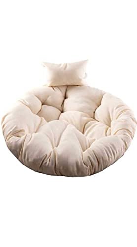 Dream Object Round Cushion for Sitting Hanging Swing Cushion Round Chair Cushion Pillow Microfibre Solid Floor Cushion Pack of 1 Set (Cream)