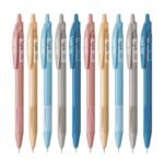 FLAIR SRX 0.7mm Retractable Ball Pen Box Pack | Triangular Grip For Better Hold | Light Weight Refillable Ball Pen | Vibrant Solid Body Colours | Black Ink, Pack of 10 Pens
