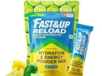Fast&Up Reload Energising Electrolyte Powder Drink Mix - Travel Friendly Hydration & Energy Drink, 5 Essential Electrolytes + 2 Added Vitamins - Refreshing Lime and Lemon Flavour