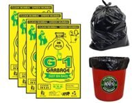 G1 Garbage Bags | Dustbin Bags | Medium | Black | 19 X 21 Inch | 4 Packs Of 30 pcs 120 pcs