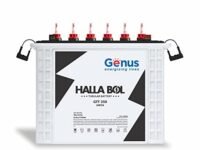 Genus Hallabol GTT250 Tall Tubular 220 AH Inverter Battery for Home, Office or Solar Use, 48 Months Warranty, Black & White