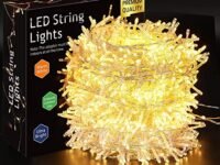 Gesto Warm White Led Serial String Lights – Waterproof Copper Wire Golden Lights for Home Decoration | Yellow Light for Diwali Decoration,Lights for Balcony Outdoor,Christmas – (19 Meter | Pack of 1)