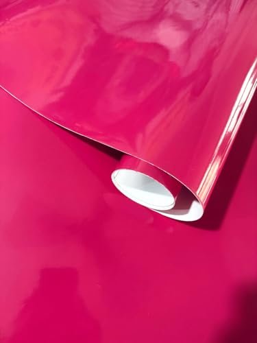 HOME13 Glossy Pink Wallpaper Peel & Stick Vinyl Contact Paper Self Adhesive Decorative Wallpaper for Cabinets Countertops Kitchen Shelves Liner Wallpaper (12x100 Inch)