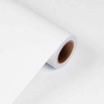 HOME13™ Matte Wallpaper Peel & Stick Contact Paper Decorative Self Adhesive Vinyl Wallpaper for Kitchen Cabinet Furniture Countertop Waterproof (24inches by 216inches, White Matte Wallpaper)