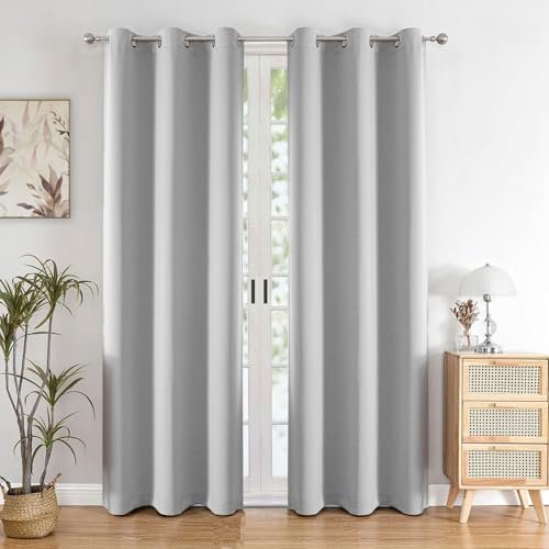 HOMEMONDE Door Curtains 7 Feet Single Pcs Solid 63% Blackout Decorative for Living Room, Bedroom, Office 1 Piece Curtain