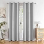 HOMEMONDE Door Curtains 8 Feet Single Pcs Solid 63% Blackout Decorative for Living Room, Bedroom, Office 1 Piece Curtain