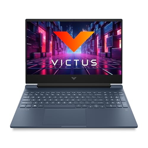 HP Victus Gaming Laptop, AMD Ryzen 5 5600H, 4GB RTX 3050 GPU, 15.6-inch (39.6 cm), FHD, IPS, 144Hz, 16GB DDR4, 512GB SSD, Backlit KB, B&O, 9ms Response time, Dual Speakers (Blue, 2.37 kg), fb0106AX