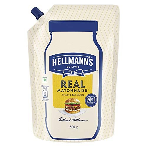 Hellmann's REAL Mayonnaise, 100% Vegetarian Creamy Mayo Used For Dressings And Condiments, 800 g