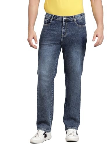 KOTTY Men's Solid Straight Fit/Skinny Fit/Relaxed Fit Comfortable and Strechable Stylish Looking Jeans