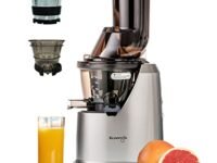 Kuvings B1700 Dark Silver Professional Cold Press Whole Slow Juicer with Smoothie & Sorbet Attachments, Patented JMCS Technology for 10% More Juice, Best Fruit & Vegetable Juicer, 240 watts