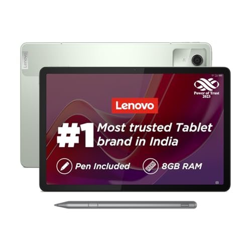 Lenovo Tab M11 with Pen| Wi-Fi Connectivity| 8 Gb Ram, 128 Gb ROM|11 Inch Screen| 90 Hz, 72% Ntsc, Fhd Display| Quad Speakers with Dolby Atmos|Octa-Core Processor |13 Mp Rear Camera,White