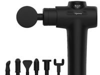 Lifelong Gun Massager Machine for Pain Relief - Body, Neck, Shoulders, Back, Arms & Feet Massager - 6 Speed Settings -7 Heads Attachment (LLGM109, Black)