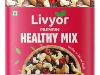 Livyor Healthy Mix Nuts, Seeds and Berries Combo Pack | Mix Dry Fruits | Trail Mix | Cashews & Almonds, Black Raisins, Pumpkin, Sunflower & Flax, Cranberries, Cherries & Dried Amla (1kg)