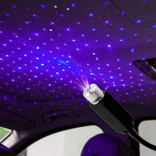 MANKY Car USB Atmosphere Ambient Star Light car interior lights LED decorative armrest box car roof full star projection laser RANDOM COLOR