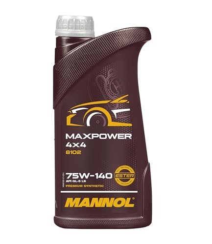 MANNOL 8102 MAX POWER 4 X 4 SAE 75W-140 API GL5 LS FULLY SYNTHETIC GEAR OIL 1 LITRE