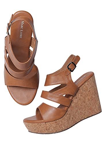 Marc Loire Women's High Heel Fashion Sandal Wedges for Casual, Outdoor, Party and Holidays