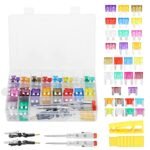 Morelian 300pcs Fuses Assortment Kit Plug-in B Fuse with 2 Circuit Testers Storage Box for Car Truck SUV RV Marine Boat 3A 5A 7.5A 10A 15A 20A 25A 30A 35A 40A
