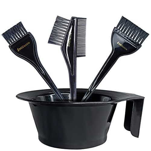 Omidazzle Midazzle Professional Use Hair Coloring Dyeing Kit Brush with Bowl (Black)