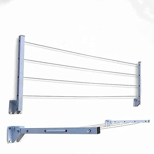 PulGos Wall Mount Cloth Drying Stand, Foldable Cloth Drying Stand, Clothes Stand for Drying, Laundry Racks for Drying,Drying Stand for Balcony,Metal Clothing Stand, Indoor/Outdoor Clothes Stand,Ivory