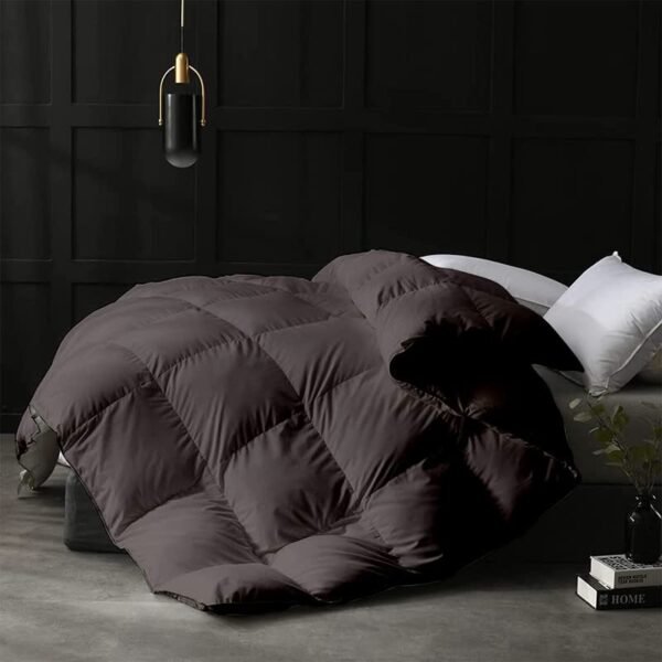 Razzai 500 GSM Winter Comforter Premium Collection Quilted Comforter (90" x 90" Inches/228cm x 228cm) - Queen Size Comforter|Dark Grey