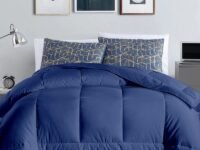 Razzai MammaYo Down Alternative Soft Quilted 300 GSM All Weather Comforter (92" x 106" Inches/233cm x 269cm) - King Size Comforters|Medium Blue|Microfibre|lightweight