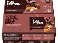 RiteBite Max Protein Active Choco Fudge Protein Bars with 20g Protein, 5g Fiber & 21 VIT. & Minerals | No Cholesterol & Trans Fat for Upto 4h of Energy, Healthy Snack, 75g (Pack of 12)