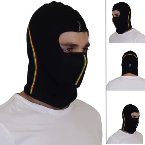SOUL eTHICS Premium Cotton Breathable, Stretchable Full Face Mask for Winter, Dust, Cold, Protection, Bike Riding, Helmet Cap, and All Other Outdoor Activities (Cotton Full Rider Mask) Black