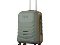 Safari Crescent 8 Wheels 66cm Medium Check-in Trolley Bag Hard Case Polycarbonate 360 Degree Wheeling System Luggage, Travel Bag, Suitcase for Travel, Trolley Bags for Travel, Thyme Green