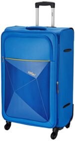 Safari Prisma 75 Cms Large Check-In Polyester Soft Sided 4 Spinner Wheels Luggage/Speed_Wheel Suitcase/Trolley Bag (Blue), 77 Centimeters