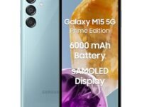 Samsung Galaxy M15 5G Prime Edition (Celestial Blue,6GB RAM,128GB Storage)| Super AMOLED Display| 50MP Triple Cam| 6000mAh Battery| MediaTek Dimensity 6100+| 4 Gen. OS Upgrade & 5 Year Security Update