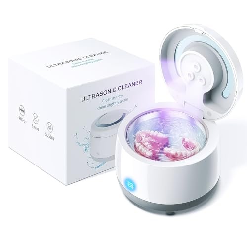 Serplex® Ultrasonic Retainer Cleaner Machine - Multipurpose Ultrasonic Cleaner with UV LightUltrasonic UV Cleaner for Dentures, Aligner, Mouth Guard, Whitening Trays, Toothbrush Head